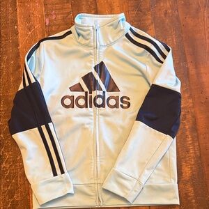 Adidas Kids Light Blue and Black Jacket